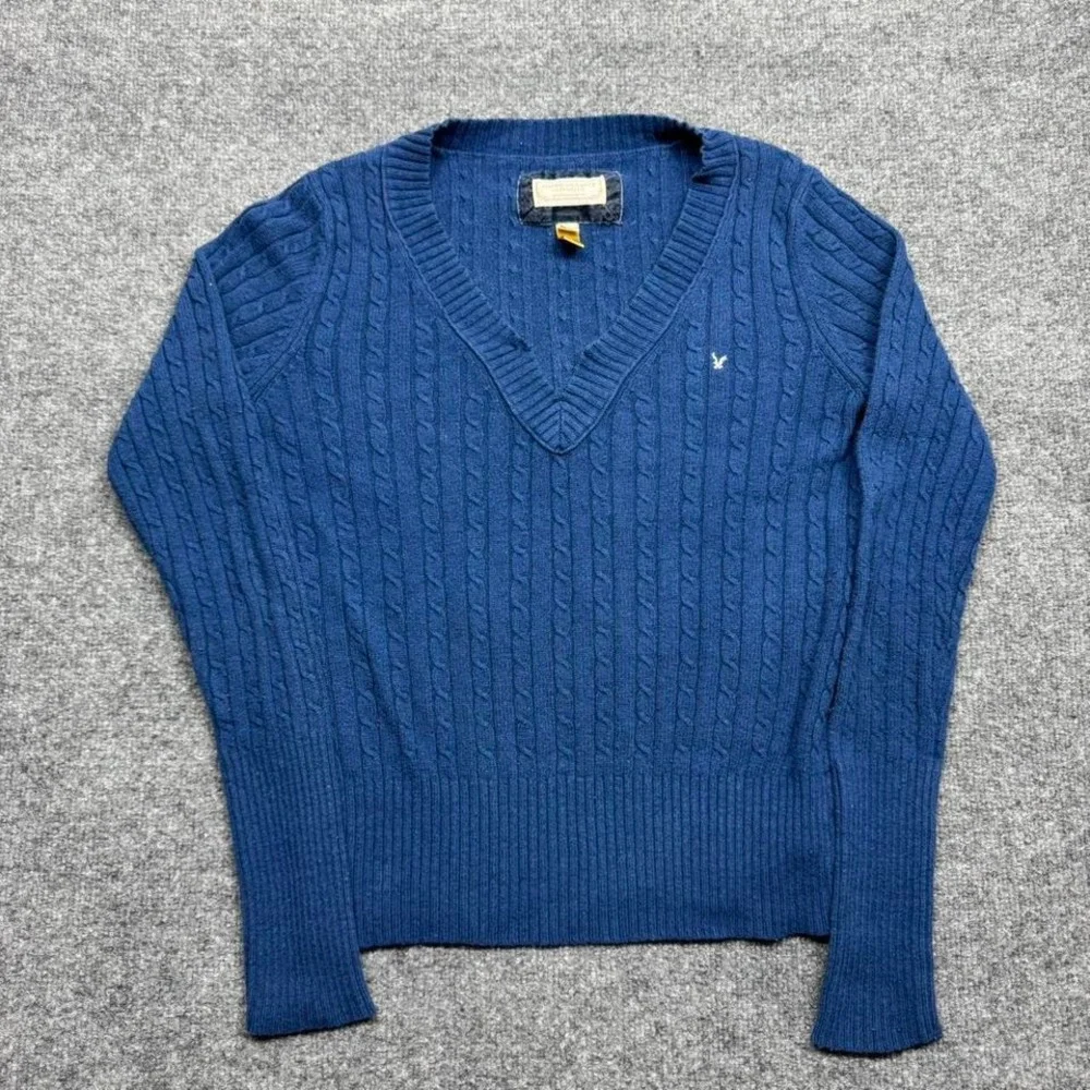 3351 Vintage American Eagle Cable Knit Sweater Size Large‎ Womens